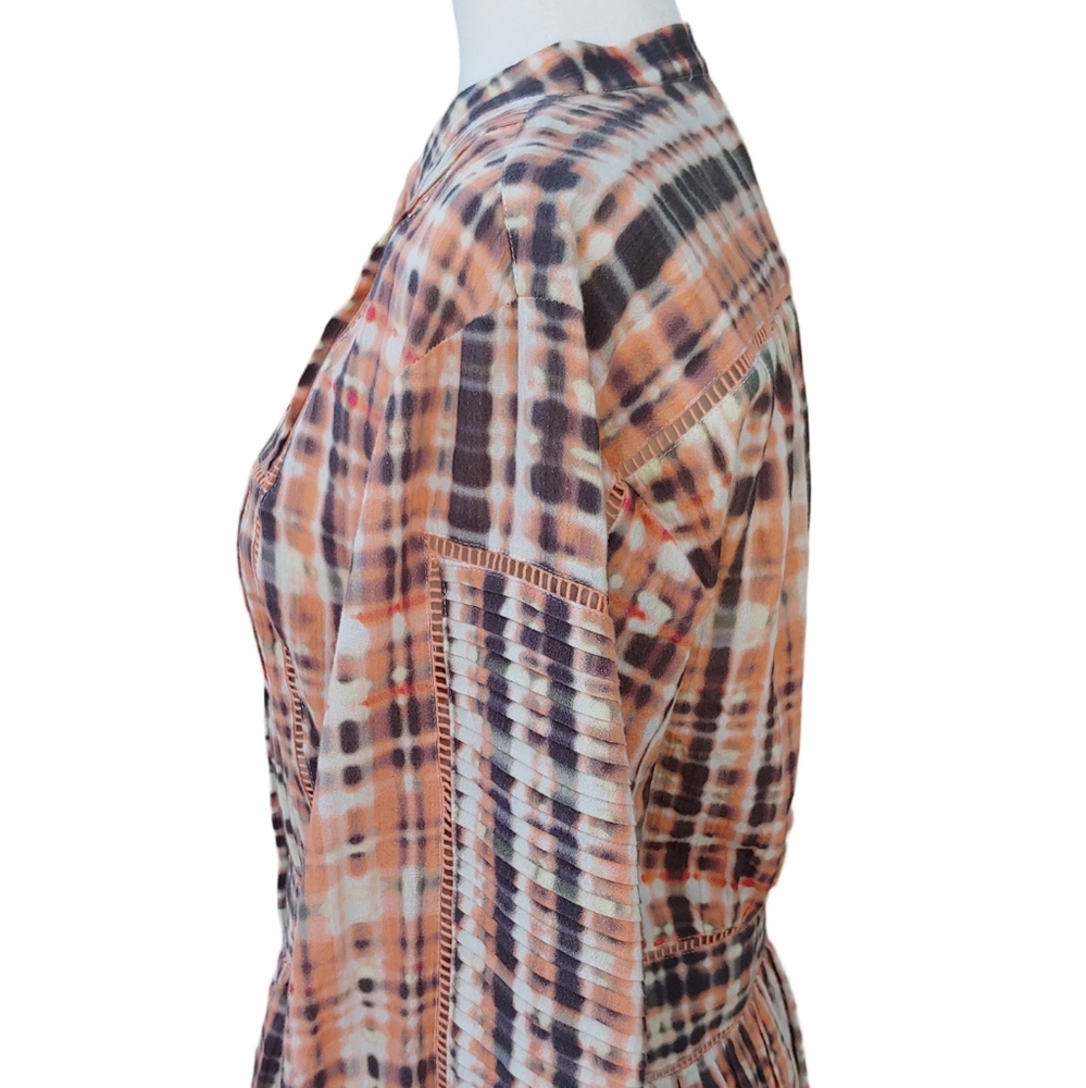 Joie Charmesse Women's Button Front Long Sleeve Dress in Expresso Multi NWT - Picture 7 of 15